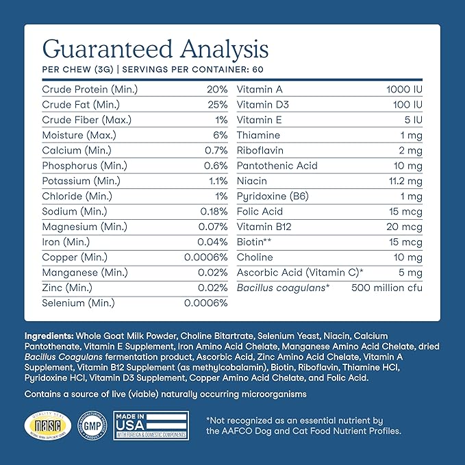 Fera Pets Goat Milk Topper - Multivitamin for Dogs & Cats with Probiotics - Supports Overall Health, Gut Health, and Immune System - for Picky Eaters - 60 TSP