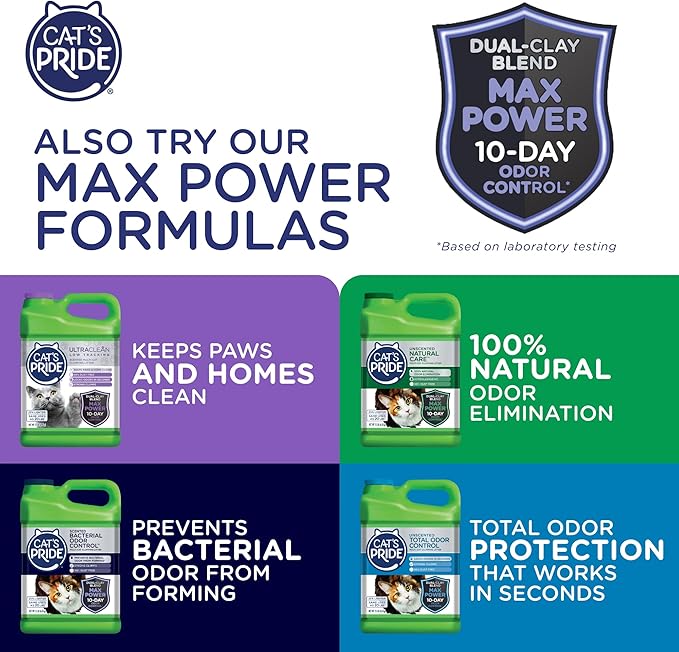 Cat's Pride Lightweight Clumping Litter: Baking Soda - Powerful Odor Control - Scented, 10 Pounds