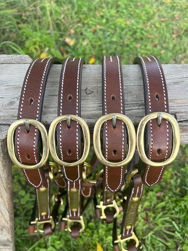 Leaders Leather Halter for Horses with Customized Engraved Name Plate Option Halter for Horse