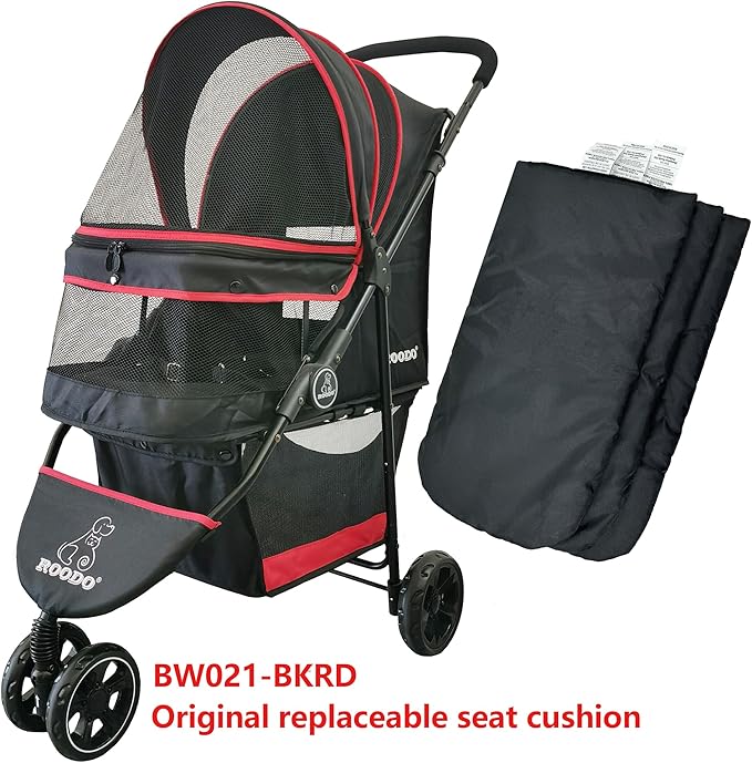 ROODO Pet Stroller Inner Pad for Exclusive Use,Original,Replaceable,Easy to Clean,Set of 3 pc(Black)