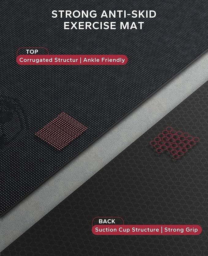 HAPBEAR Extra Large Exercise Mat-7'x5'/6'x8'/6'x9'/6'x10'/6'x12'x8mm(1/3 inch),Non-Slip, Ultra Durable, Thick Workout Mats for Home Gym Flooring Cardio, Yoga Mats for Fitness, High-Density Exercise Mat, Shoes-Friendly
