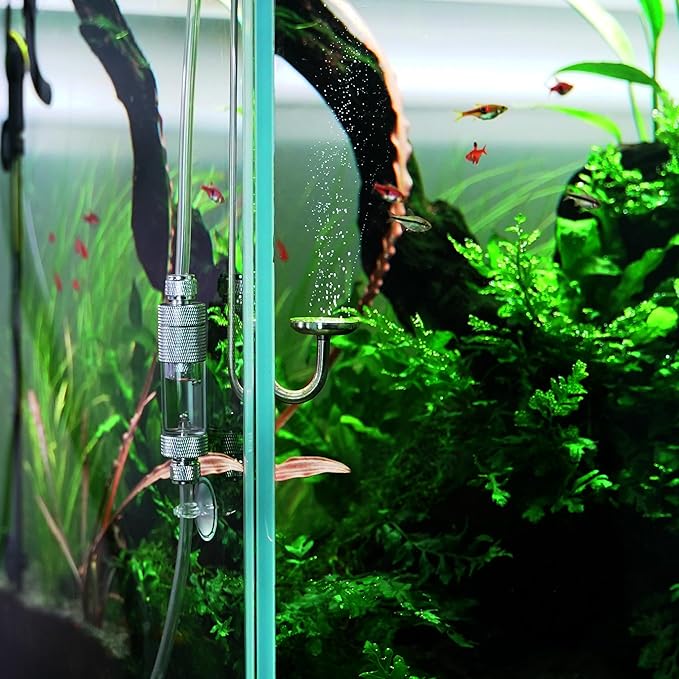 LINLAN Easy Water Refill CO2 Bubble Counter with Check Valve and Water Adder for Planted Aquarium CO2 Regulator (Thread Connection)