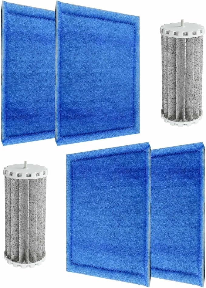 ULZOZN 2PCS Aquarium Fish Tank Filters with 4PCS Rite-Size C Cartridge Fit for Marineland Penguin 200 350 200B 350B, Biowheel Aquarium Filters Replace PRBW2350B