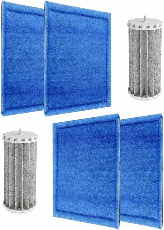 ULZOZN 2PCS Aquarium Fish Tank Filters with 4PCS Rite-Size C Cartridge Fit for Marineland Penguin 200 350 200B 350B, Biowheel Aquarium Filters Replace PRBW2350B