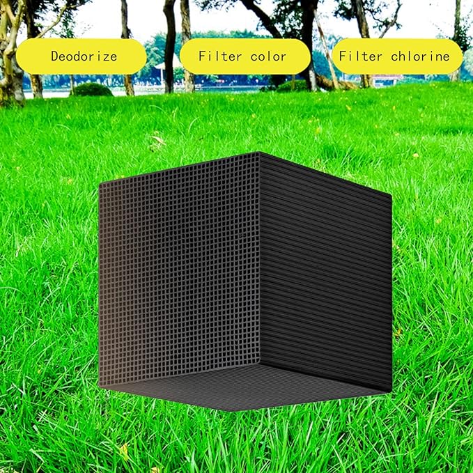 4 PCS Aquarium Cube Filter, Activated Carbon Aquarium for Ponds,Fish Tank,Stock Tank for Horses,4X4X2 Inch,eco Aquarium Water Purifier Cube.