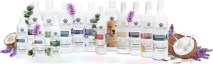 Lillian Ruff Ear Cleaner & Otic Wax Solvent for Dogs with Tea Tree Oil, Bee Propolis & Aloe - Coconut and Lavender Scent - Dissolve Wax and Combat Ear Odors - Safe for Sensitive Ears (4oz)
