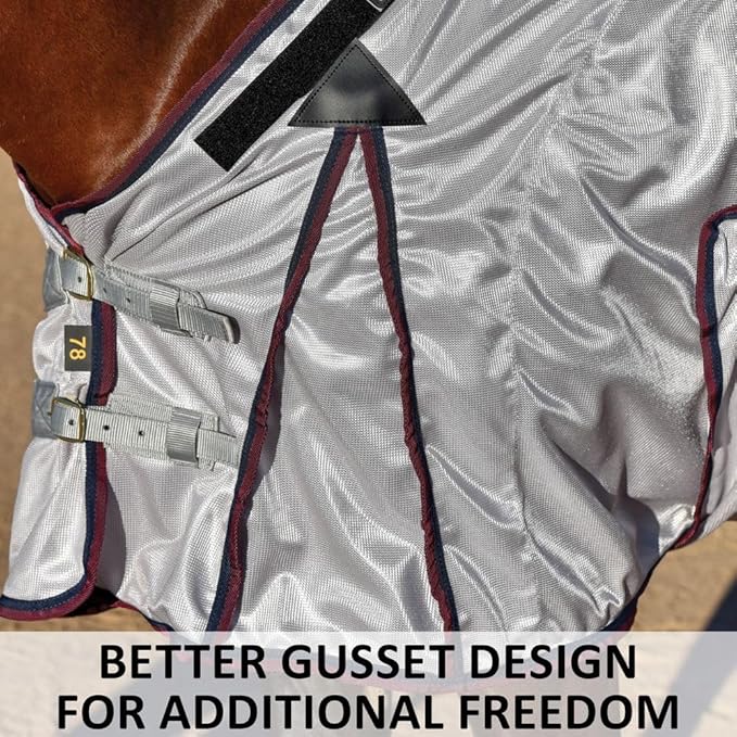 Dura-Tech RipGuard Adjusta-Fit Horse Fly Sheets | Self-Repairing Durability | Enhanced UV & Insect Protection | Ideal for All Horse Breeds