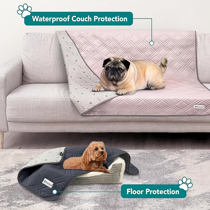 PetAmi Waterproof Cooling Mat for Dog, Premium Pet Cooling Blanket for Bed Crate, Anti Slip Indoor Dog Cool Pad for Sleeping, Q-MAX Large Sofa Couch Cover Mat for Cat, Pink, 40x60