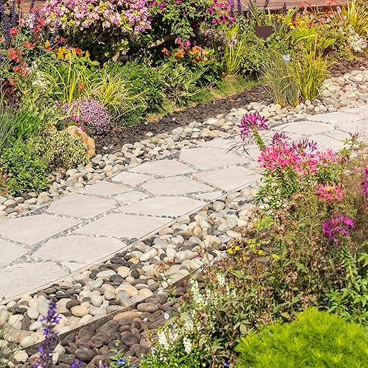 Pebbles for Indoor Plants 20lbs, 1-2 Inch Natural River Rocks, Hand-Picked Premium Stones for Landscaping and Garden Design, Fish Tank, Flower Pots, Pathways and Backyard, Mixed Color