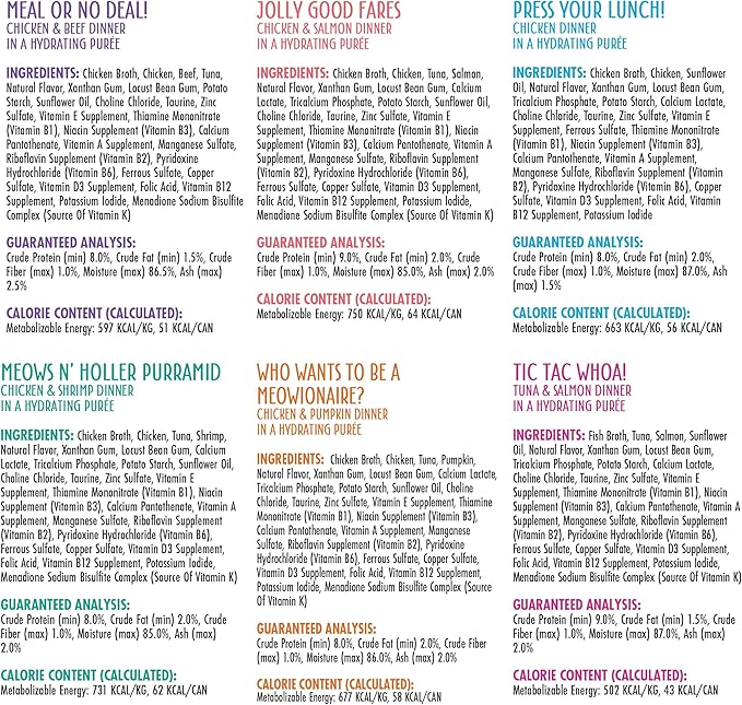 Weruva Wet Cat Food, The Mix and Match Game Pate Variety Pack, 3oz Can, Pack of 18