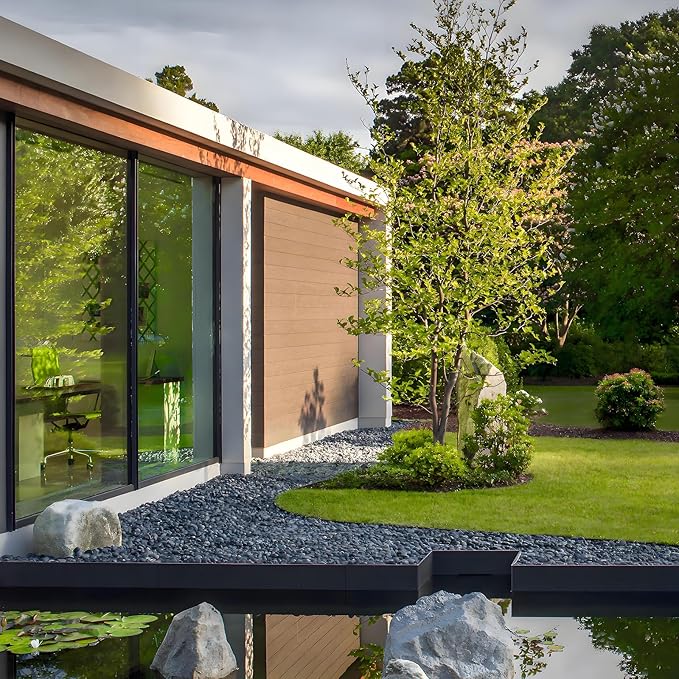 10 lb Small Pebbles for Plants, Polished Black Stones. Decorative River Rocks for Outdoor Landscaping, Vase, Aquarium and Garden