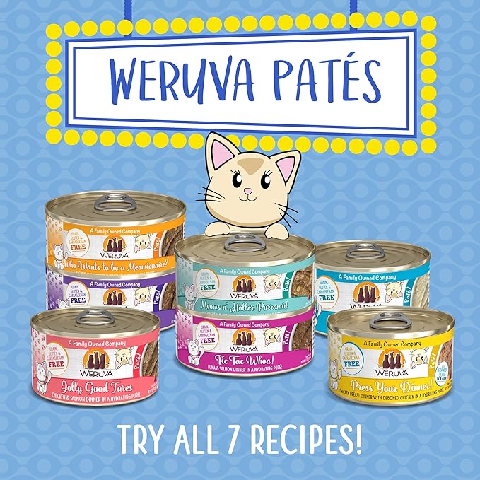 Weruva Classic Cat Paté, Press Your Dinner with Chicken, 3oz Can (Pack of 12)
