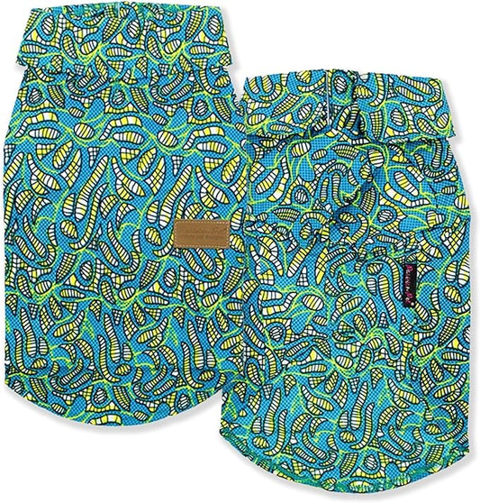 Parisian Pet Tribal Beach Shirt - 100% Cotton Summer Dog Clothes - Stylish Machine Washable Dog Costume - Breathable 2XL