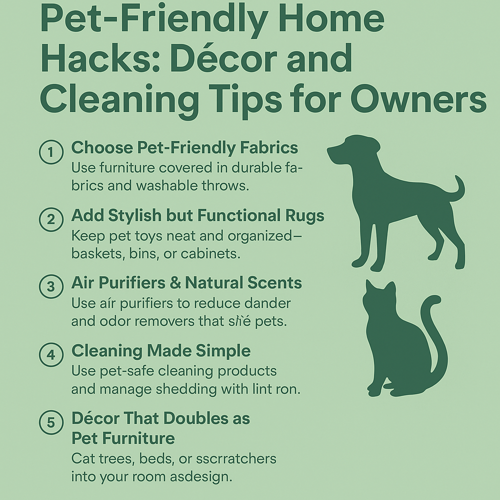 🏡 Pet-Friendly Home Hacks: Décor and Cleaning Tips for Owners