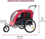 Midlee Dog Red Bike Stroller (Large)