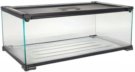 Zilla QuickBuild Reptile 20 Gallon Glass Terrarium Habitat with Bedding Tray For Geckos, Snakes, Lizards, Frogs, Turtles, and Tortoises, 30" x 12" x 12"