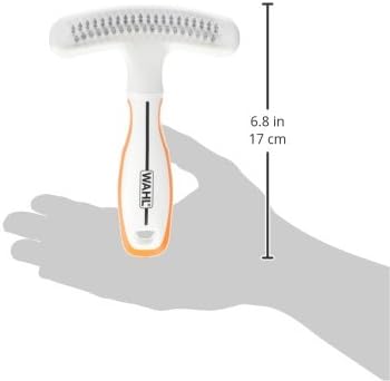 Wahl 2-in-1 Combination Double Row Pet Rake with Hair Shedding Blade for Dog or Cat Fur by The Brand Used by Professionals – Model 858424