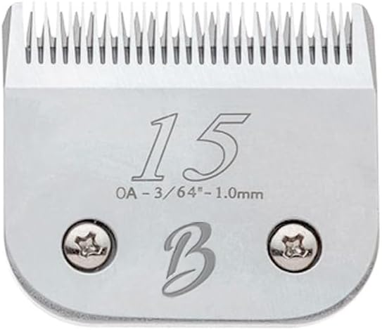 Detachable A Series 15 Blade Dog Grooming Cut Length 3/64" - 1.0mm Japanese Carbonized Steel Blades 15 Clipper Blades and Dog Clipper Blades 15 Compatible A5 Series Clipper for Dogs(15)
