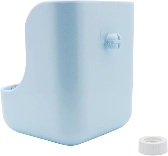 Litewoo Rabbit Hay Feeder Guinea Pig Feeder, 2 in 1 Automatic Small Animal Food Bowl Feeding Cage Accessories (Blue)