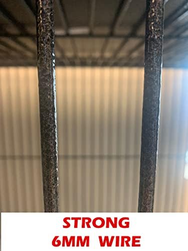 XX Large DomeTop Wrought Iron Bird Parrot Cage, 40"x30"x66.5"H, 6mm Extra Strong Wire (Black Vein)