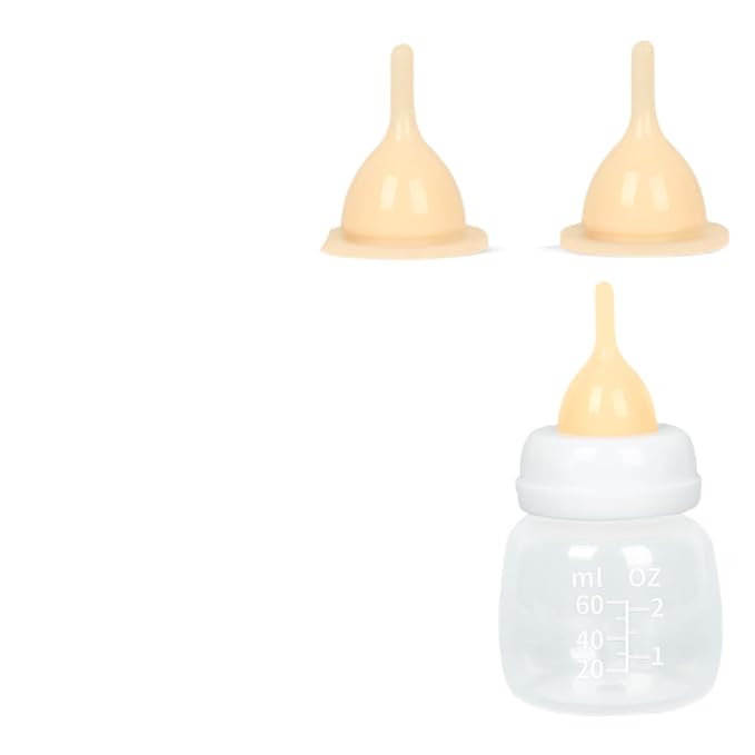 Kitten Bottles, Professional Kitten Bottle Feeding Kit, Nipple&Feeding Kit for Kittens and Puppies, Reusable Newborn Kitten Supplies, Suitable for Feeding Kitten, Puppy, Rabbit