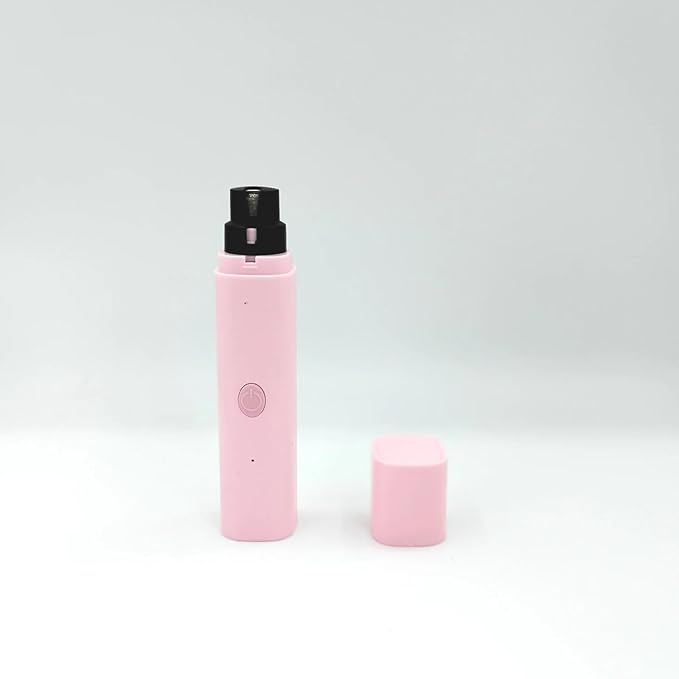 Quiet Rechargeable Pet Nail Grinder - Dog Nail Clippers and Grinder - with LED Lights and Quick Sensor, Diamond-Tip Dust Collector, Suitable for Large Dogs, Small Cats, and Rabbits (Pink)