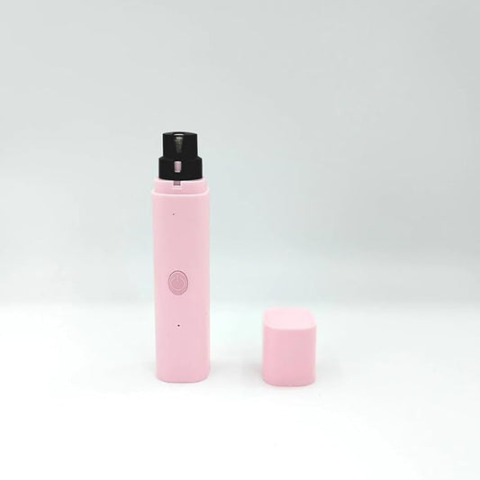 Quiet Rechargeable Pet Nail Grinder - Dog Nail Clippers and Grinder - with LED Lights and Quick Sensor, Diamond-Tip Dust Collector, Suitable for Large Dogs, Small Cats, and Rabbits (Pink)