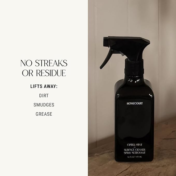 Homecourt All-Purpose Surface Cleaner Spray, Lifts Away Dirt, Smudges & Grease, For Bathroom, Kitchen & more, Clean Formula, Steeped Rose, 16 fl oz