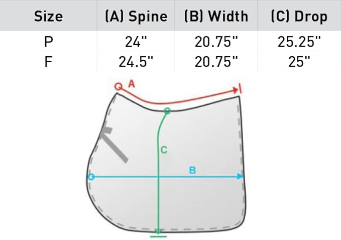 HORZE Prinze Soft Quilted Padded Lightweight Dressage Saddle Pad for Horses