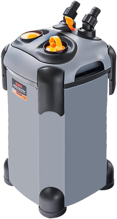 Aquarium Canister Filter with 3 Media Trays Spray Bar External Canister Filter for Large Fish Tank and Aquariums, 850F-225GPH