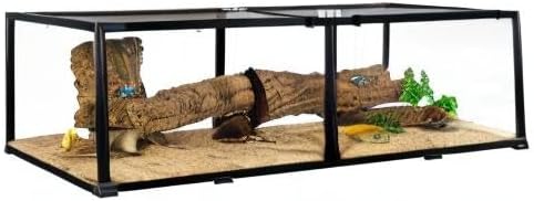 REPTIZOO 84 Gallon Large Reptile Terrarium Extra-Long 60" x 18" x 18" Spliceable Glass Reptile Tank, Double Top Cover Enclosure Habitats