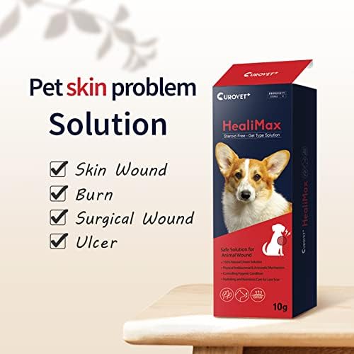 HealiMax, Wound Care Gel for Dogs and Cats, 0.35oz. Safe and Easy Care with 100% Natural Ingredients. Burn, Ulcer and Surgical Wound.