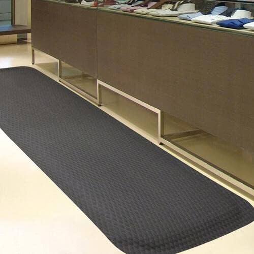 American Floor Mats Hog Heaven Premium 7/8" Black & Black Border 2' x 3' Nitrile Backed Anti-Fatigue Comfort Mat