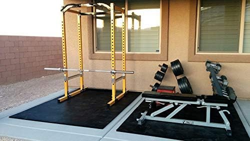 American Heavy Duty Stall Mats - Stable/Horse Mats - Thick, Durable Rubber Flooring - Solid Black 4 Center Tiles, 1/2" Thick Expansion Set