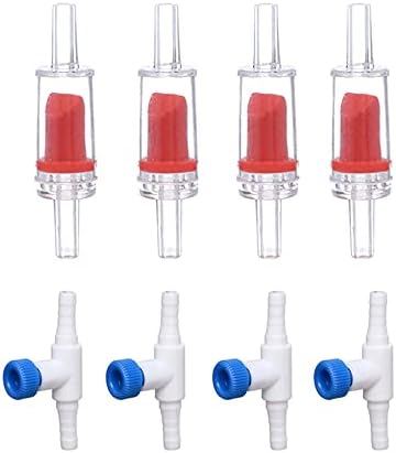 ALEGI 4pcs Large Aquarium Sponge Filter with Suction Cups, Check Valves for Breeding Fry Betta Shrimp Fish Tank (Medium for 20-50 Gal 4 Pcs)