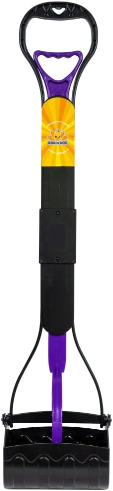 Bodhi Dog Large Foldable Pooper Scooper - 32” Long Handle, Lightweight Portable Pooper Scooper for Small & Large Dogs - Easy to Use - Made with Premium Durable Materials (Purple)