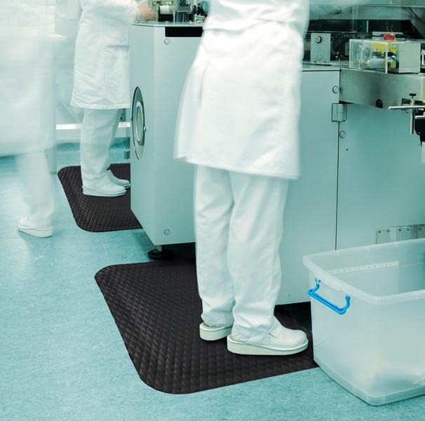 American Floor Mats Hog Heaven 5/8 inch Black & Black Border 5' x 6' Nitrile Backed Anti-Fatigue Comfort Mat