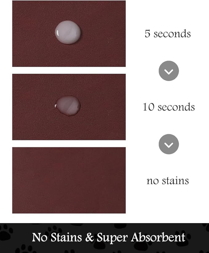 Pet Feeding Mat-Absorbent Dog Mat for Food and Water Bowl-No Stains Quick Dry Water Dispenser Mat-Dog Accessories Pet Supplies-Bowl for Messy Drinkers（RED,16"x24"