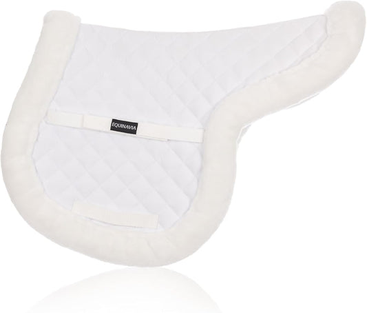 Equinavia Eidsvoll Forward Cut Shaped English Saddle Pad for Show Jumping with Ultra Fleece Trim
