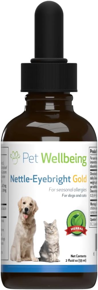 Pet Wellbeing Sneeze Ease for Cats - Occasional Sneezing, Seasonal Allergies, Nose and Eye Discomfort, Eyebright, Nettles - Veterinarian-Formulated Herbal Supplement 2 oz (59 ml)