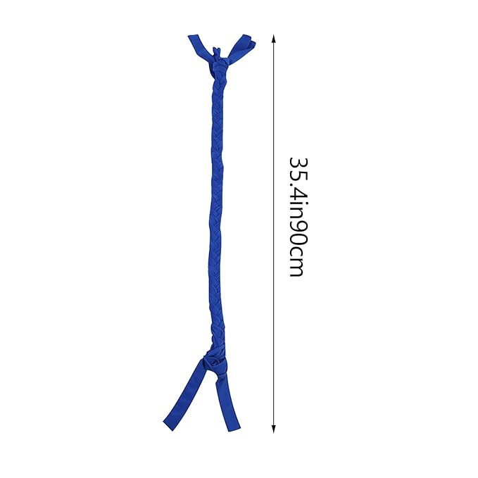 Ponytail Horse Tail Bag, 3 Tube Durable Braid-in Tail Bag (Blue)