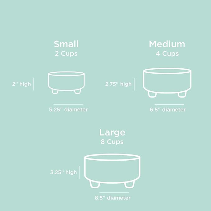 Waggo Uplift Ceramic Dog Bowl for Small Medium and Large Breeds - Heavyweight and Durable Pet Food and Water Dish Crock, Dishwasher Safe, Modern, Elevated Feeder (Buttercream, Large)