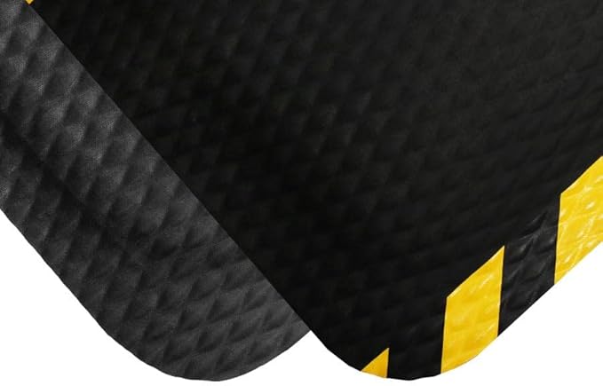 American Floor Mats Hog Heaven 5/8 inch Black & Black Border 3' x 6' Nitrile Backed Anti-Fatigue Comfort Mat