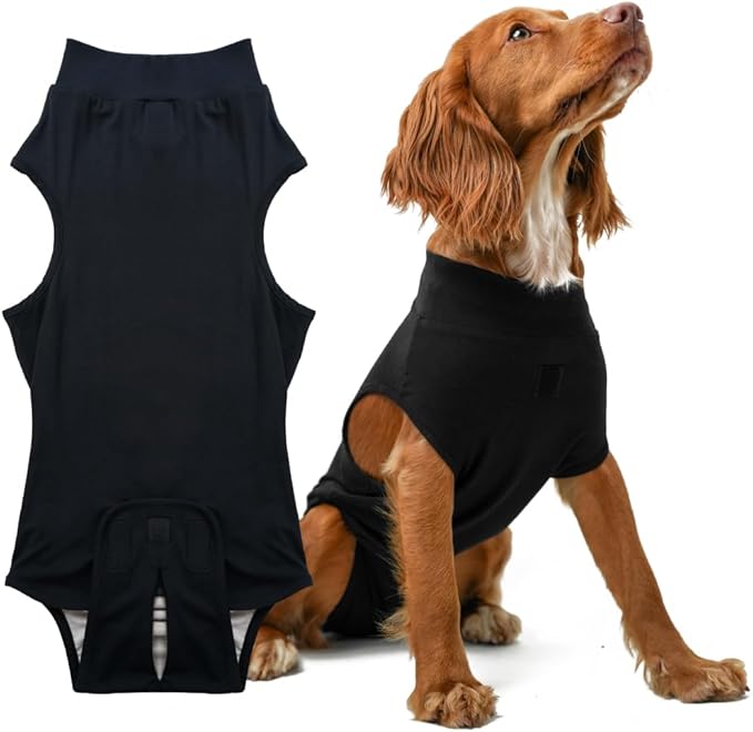 PupShield - Dog Surgery Recovery Suit Male and Female Easy to Use Anti Licking Design Breathable Comfortable - Spay & Neuter Recovery Suit, Surgical Onesie - Dog Cone Alternative