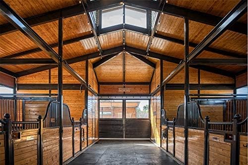 American Floor Mats - Heavy Duty Stall Tiles - Stable/Horse Tiles - Thick, Durable Rubber Flooring Solid Black 10' x 12' Set 3/8" Thick (30 Tiles Total)