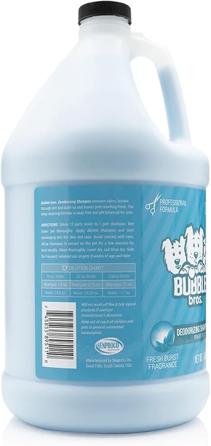 Deodorizing Dog Shampoo, Gallon - Naturally Derived, Eliminates Pet Odor, Breaks Through Dirt and Build up, Leaves Dogs Smelling Fresh, USA Made