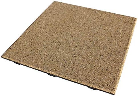 American Floor Mats - Extreme Rubber Gym Tiles - 1 Inch Thick Colorful Rubber Gym Tiles - Superior Shock and Sound Absorbing Tiles - 95% Tan 50 Tile Pack (Covers 200 Sq Ft)