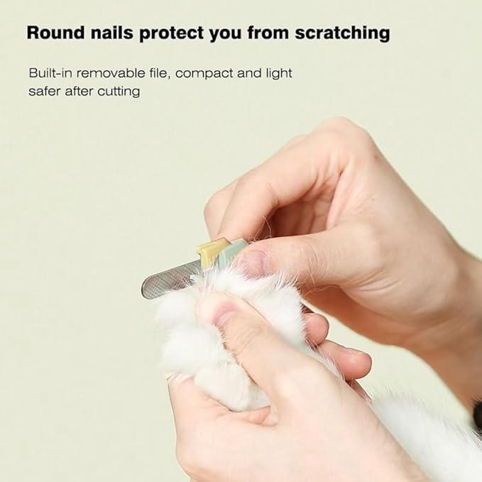 LED Pet Nail Clippers,Upgrade Cat Nail Clipper with Light,Cat Claw Trimmer Nail Clippers for Dogs,Trim Your Pets Nails Easy and Pain-Free Grooming Tool for Small Animals (Purple)