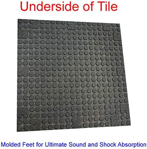 American Floor Mats - Extreme Rubber Gym Tiles - 1 Inch Thick Colorful Rubber Gym Tiles - Superior Shock and Sound Absorbing Tiles - 35% Grey/White 25 Tile Pack (Covers 100 Sq Ft)