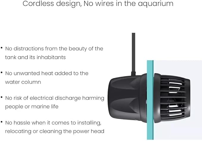 DMP-Series Aquarium Wave Maker Pump (DMP-40) – Submersible Circulation Pump for Saltwater Marine Reef Tanks, Bluetooth App Control & Smart Controller Included